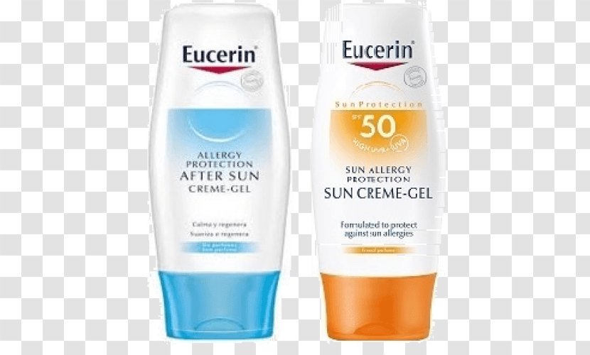 Sunscreen Lotion Eucerin Cosmetics Cream - Face - Gel Transparent PNG