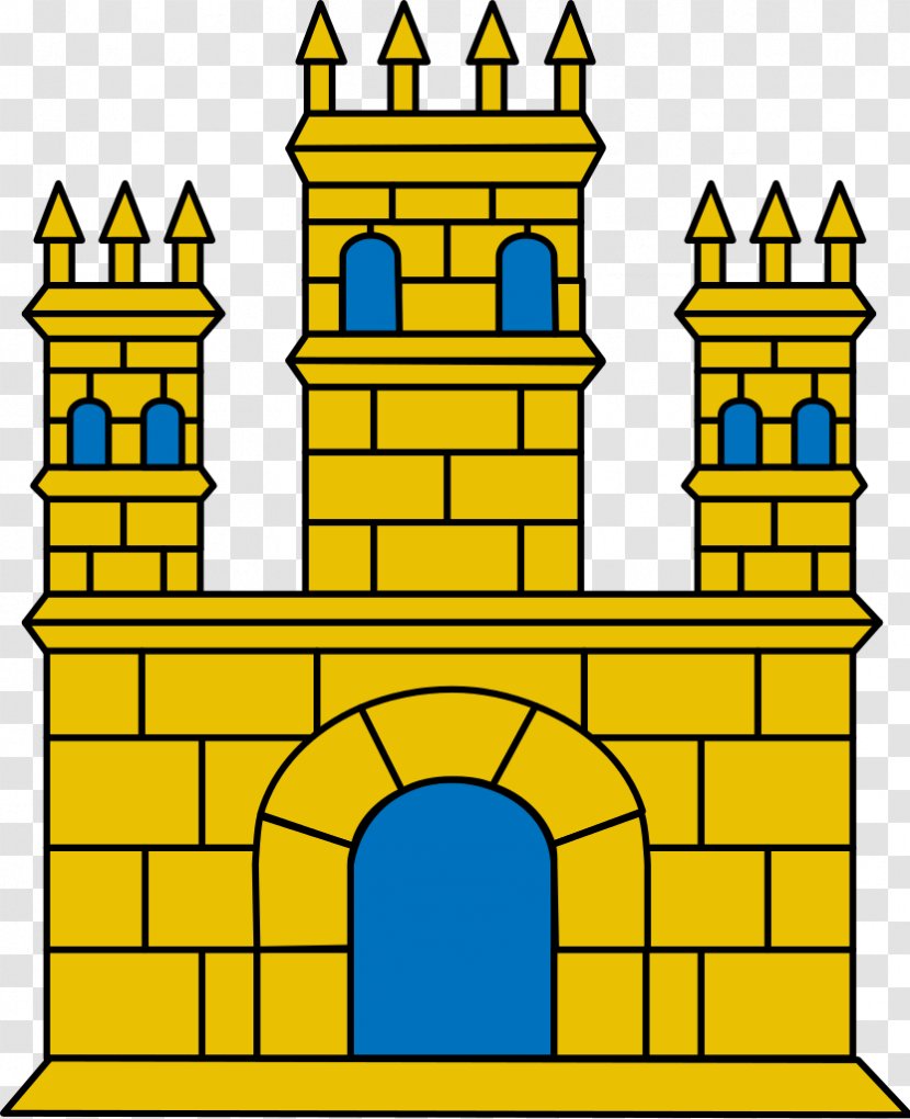 Heraldry Castell Escutcheon - Yellow - Castillo Transparent PNG