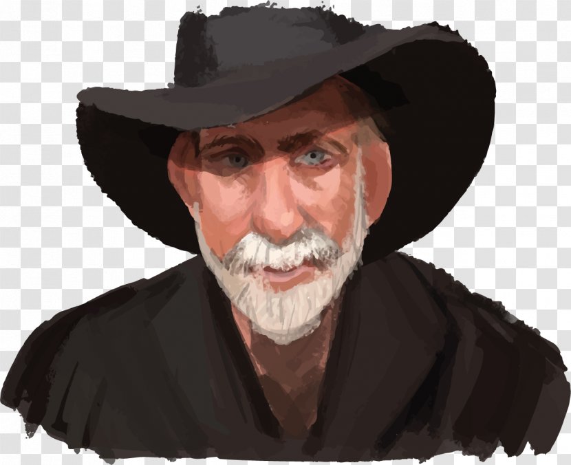 Beard United States Painting - Cowboy Hat - American Painted White Uncle Transparent PNG