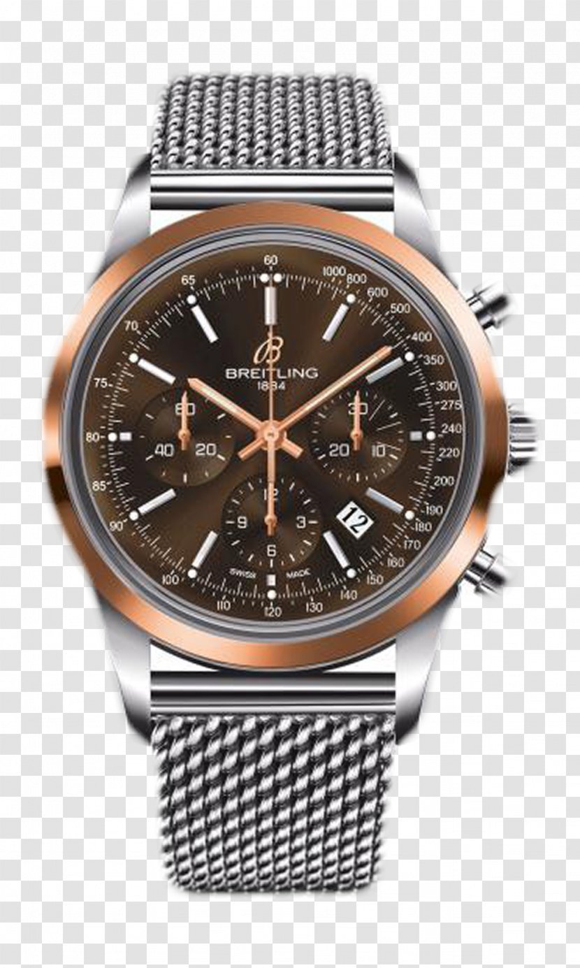 Breitling SA Transocean Chronograph Chronometer Watch - Strap Transparent PNG