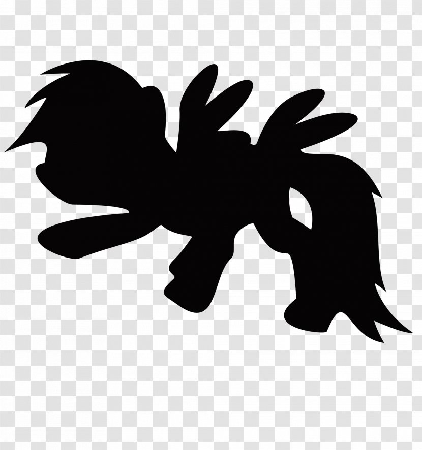 Rainbow Dash Pony Silhouette - Of Characters Transparent PNG