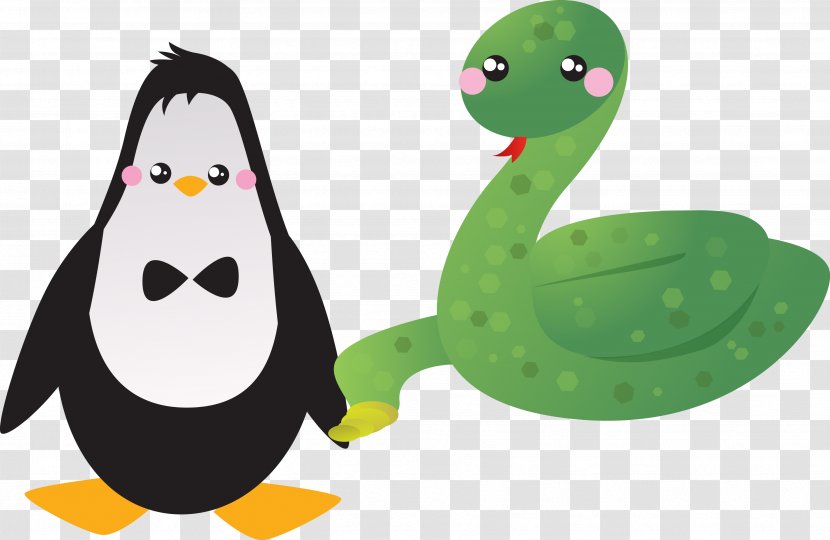 Penguin Clip Art - Green - Vector Transparent PNG