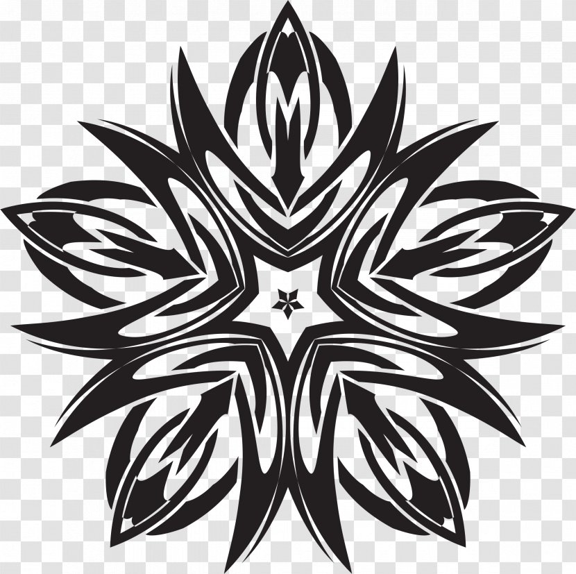 Celtic Knot Ornament Graphic Design - Monochrome - Flower Transparent PNG