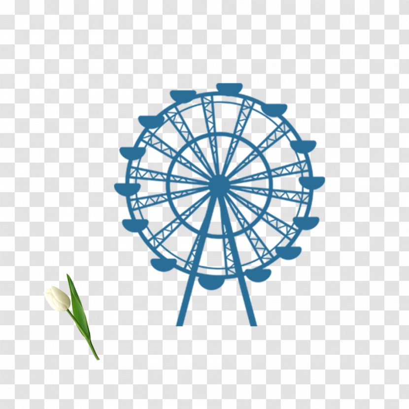 Ferris Wheel Drawing Amusement Park Santa Monica Pier Clip Art - Symmetry Transparent PNG