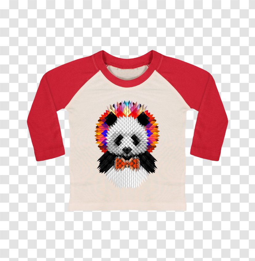 Long-sleeved T-shirt Giant Panda Hoodie - Designer - Bebe Transparent PNG