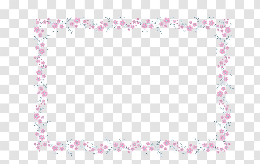 Download Icon - Pink - Flower Profile Borders Transparent PNG