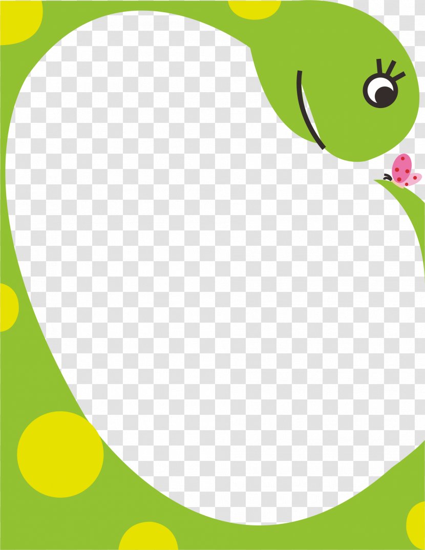 Snake Download Clip Art - Leaf - Green Border Transparent PNG