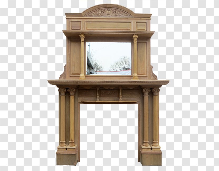 Fireplace Mantel Insert Stove - Table - Victorian With Mirror Transparent PNG