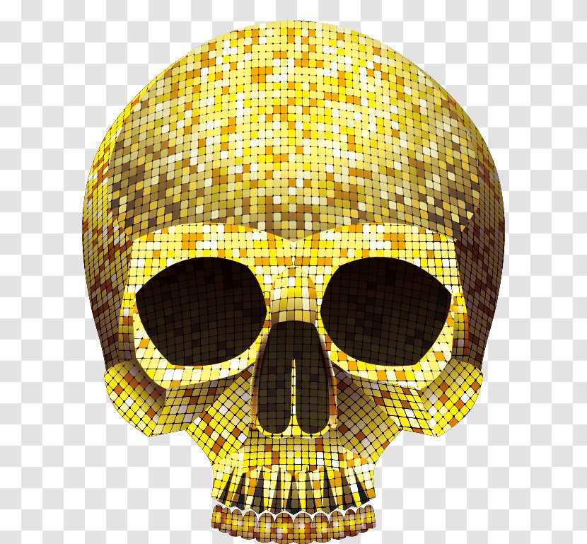 Skull Clip Art - Eyewear - Golden Transparent PNG