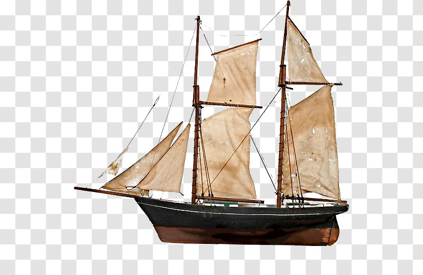 Sailing Ship Brigantine Schooner Clipper - First Rate - Sail Boats Transparent PNG