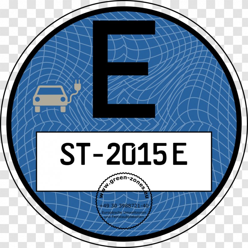 Car Germany Electric Vehicle Ekologická Plaketa Low-emission Zone - Symbol Transparent PNG