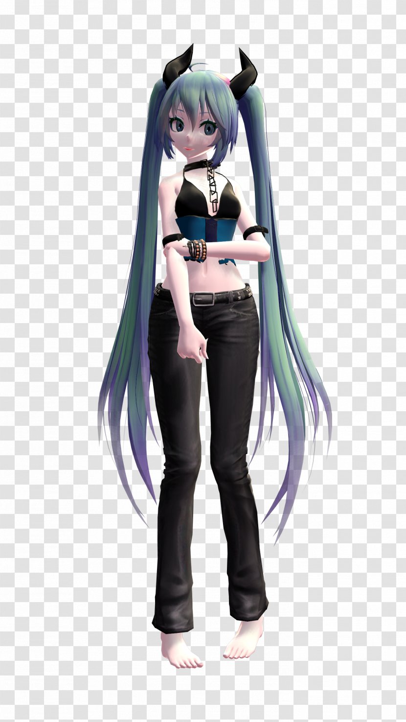 Stock.xchng Hatsune Miku MikuMikuDance Demon Ponytail - Silhouette - Mmd Shorts Transparent PNG