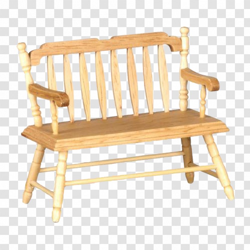 Dollhouse Table Bench Chair Furniture - Natural Wood Chairs Transparent PNG