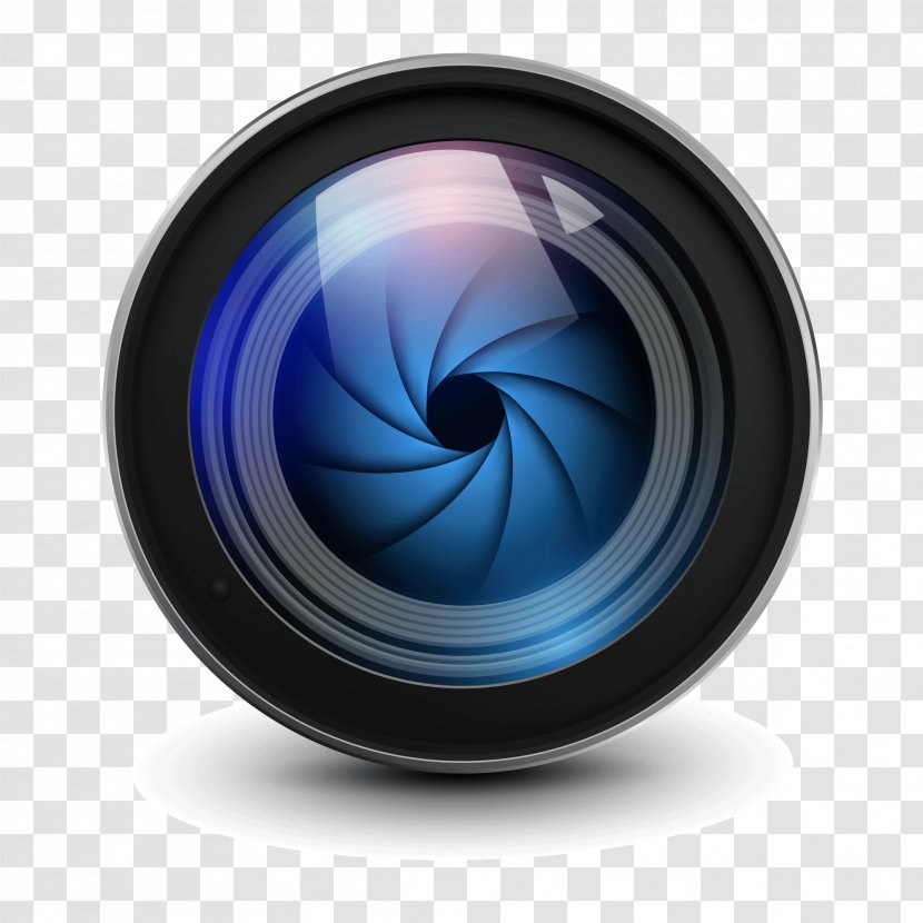 Camera Lens Logo - Electric Blue - Multimedia Transparent PNG