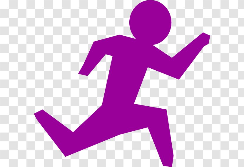 Running Person Clip Art - Joint - Purple People Cliparts Transparent PNG