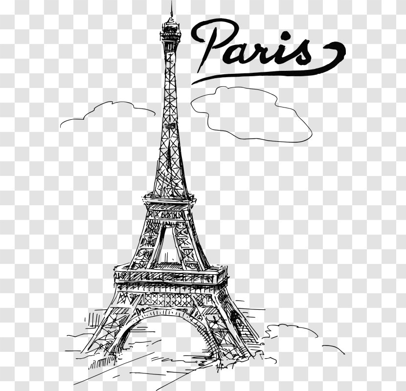 Eiffel Tower Drawing Sketch - Monument - Scribbles Transparent PNG