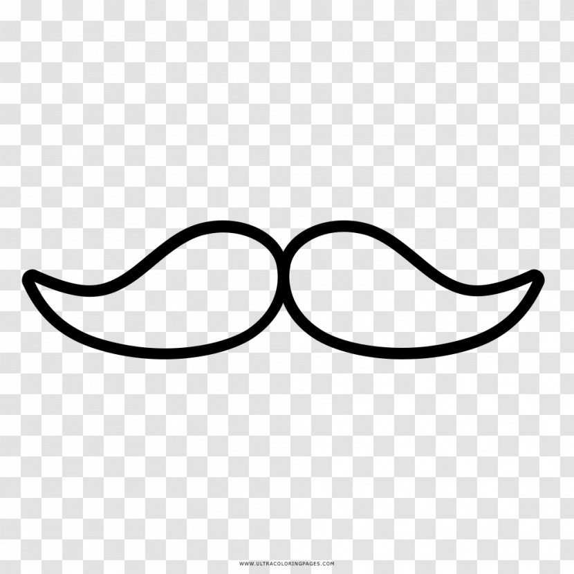 Drawing Moustache Coloring Book Black And White Transparent PNG