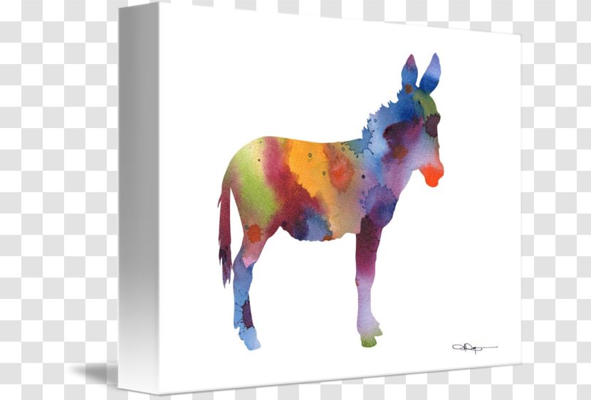 Donkey Mustang Art Printmaking Pack Animal - Fine Transparent PNG