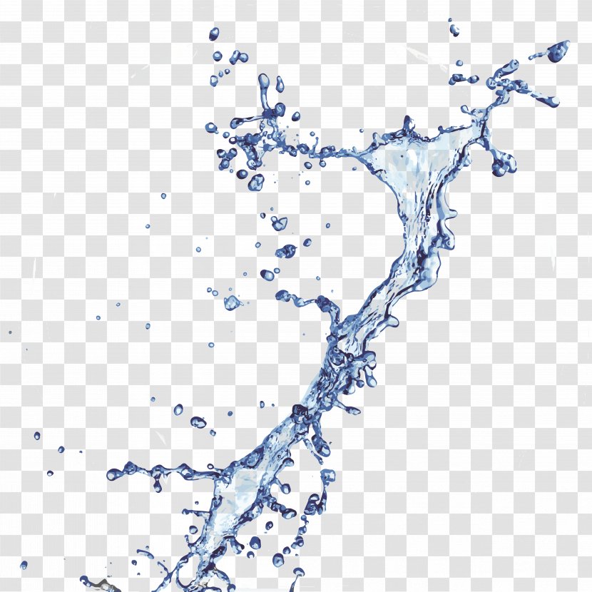 Water Splash - Point - Dynamic Blue Drops Transparent PNG