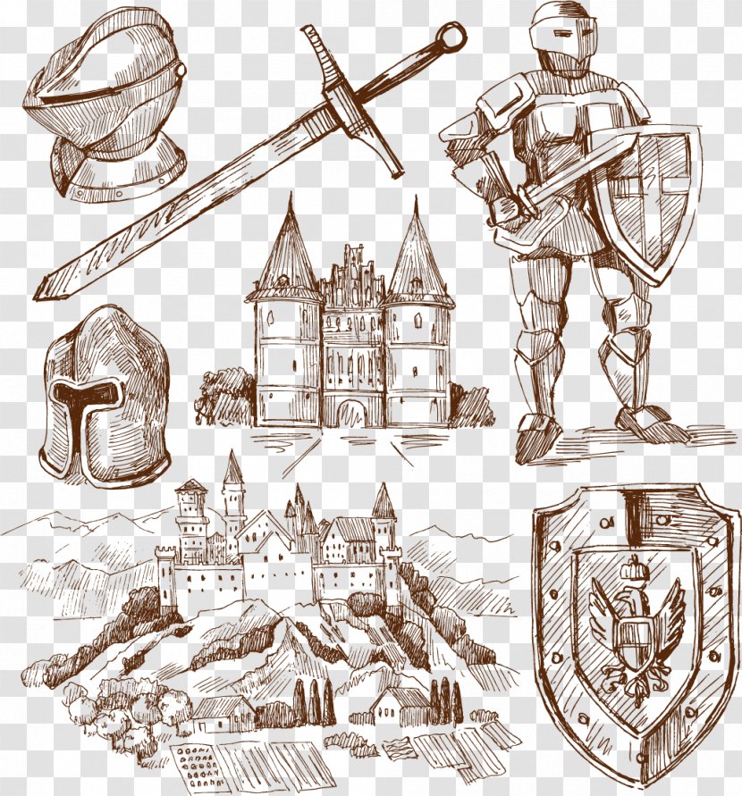 Rome Knight - Drawing - Vector Armor Soldiers Transparent PNG