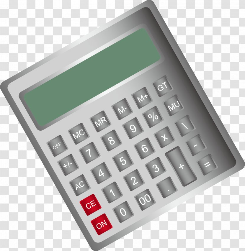 Calculator Calculation - Rechenhilfsmittel - Gray Calculates Elements Transparent PNG