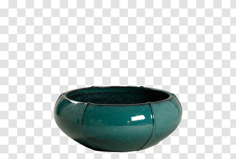 Bowl Flowerpot Ceramic Teal Gold - Turquise Transparent PNG