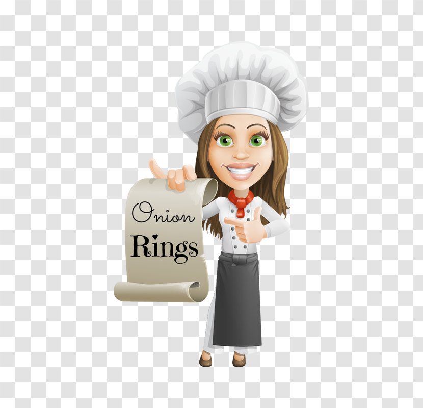 Chef Cooking Food - Silhouette - Onion Ring Transparent PNG