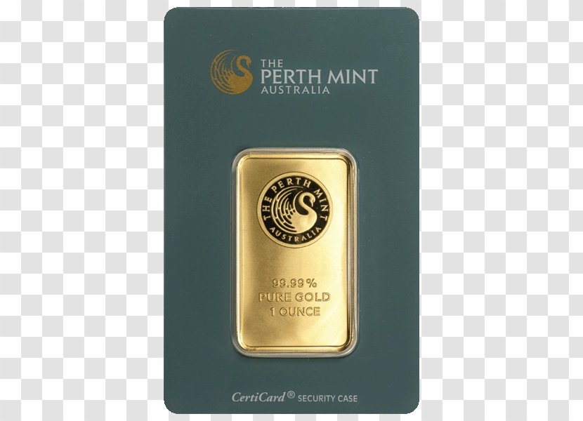 Perth Mint Gold Bar Material - Metal - Silver Transparent PNG