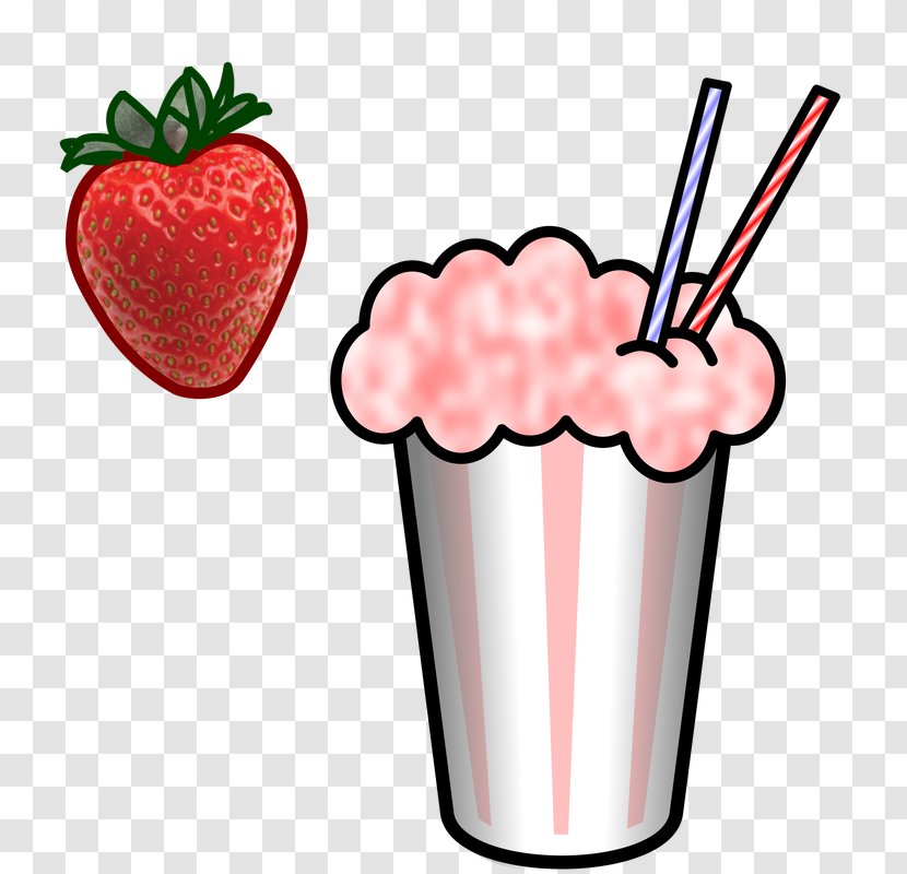 Strawberry Milkshake Smoothie Cocktail Ice Cream - Food Transparent PNG