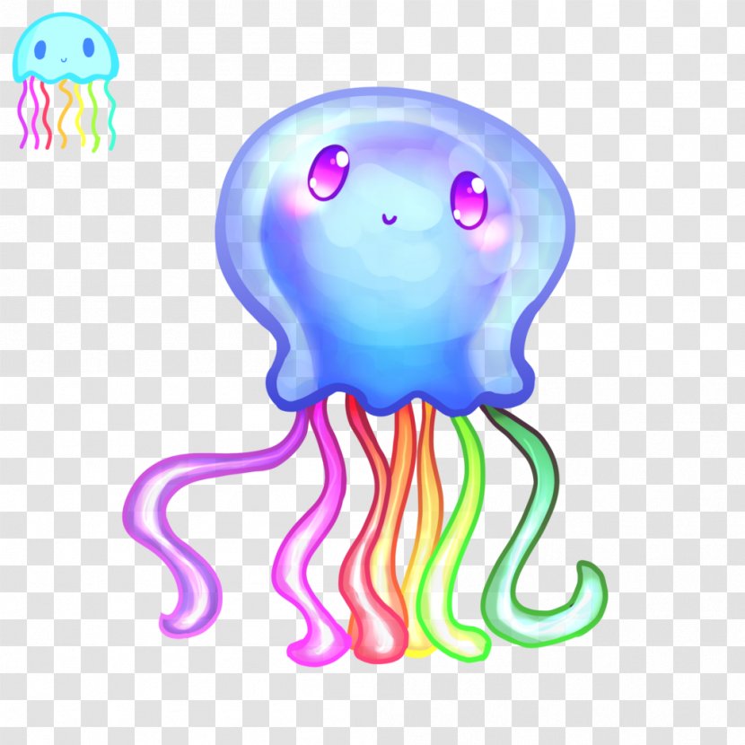 Octopus Jellyfish Marine Invertebrates Clip Art - Violet - Flying Pings Transparent PNG