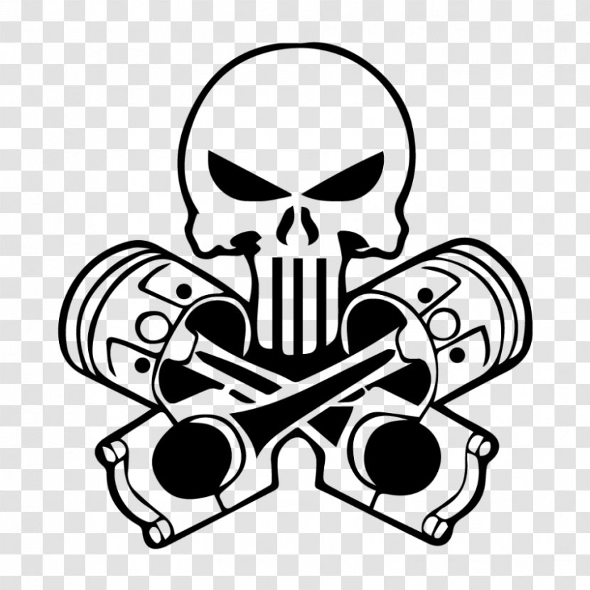 Punisher Car Decal Sticker Piston - Motorcycle Transparent PNG