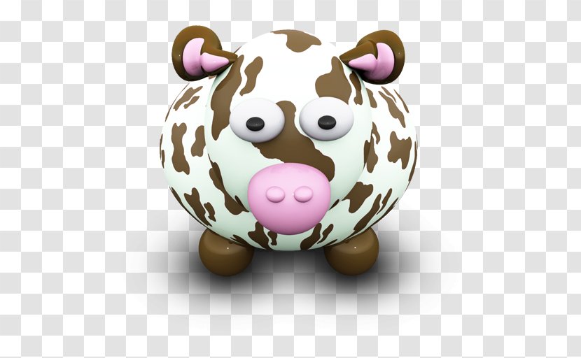 Piggy Bank Snout Stuffed Toy - Dairy Cattle - CowBrownSpots Transparent PNG