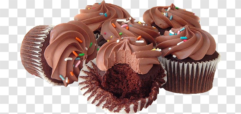 Cupcake American Muffins Bakery Frosting & Icing - Chocolate Truffle - Cakes And Cupcakes Transparent PNG
