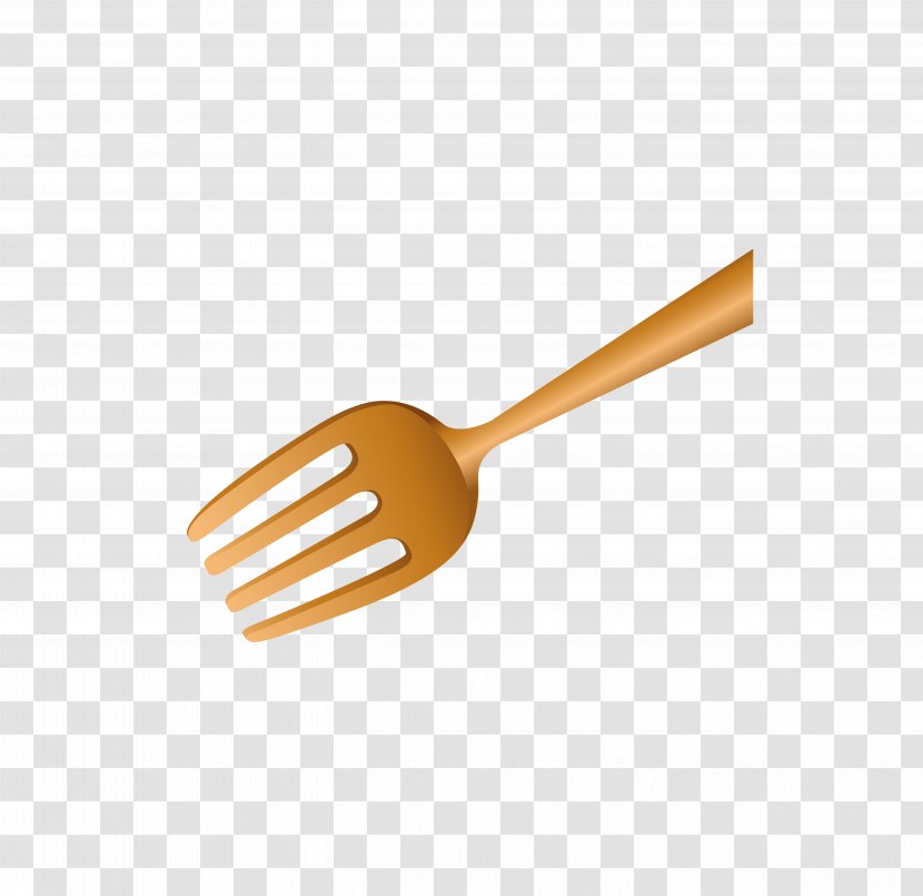 Spoon Fork Download - Wooden - Vector Transparent PNG