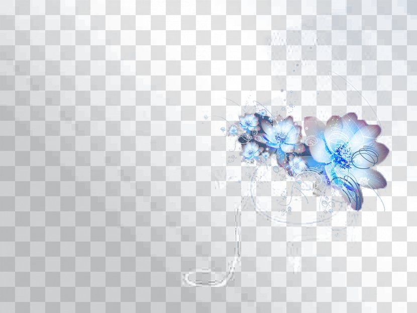 Blue Web Design - Snow Lotus Transparent PNG