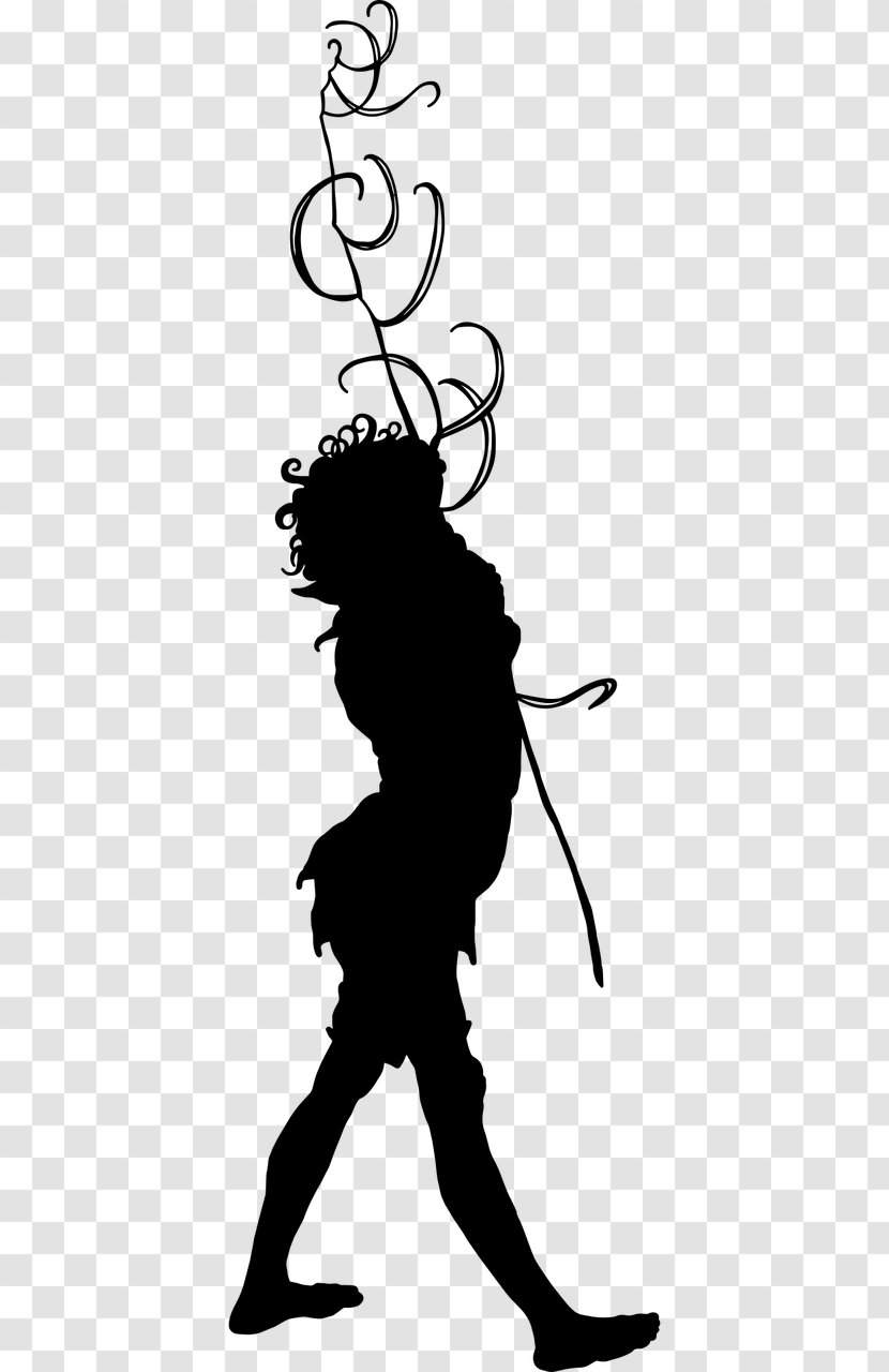 Silhouette Black And White Person Clip Art Transparent PNG