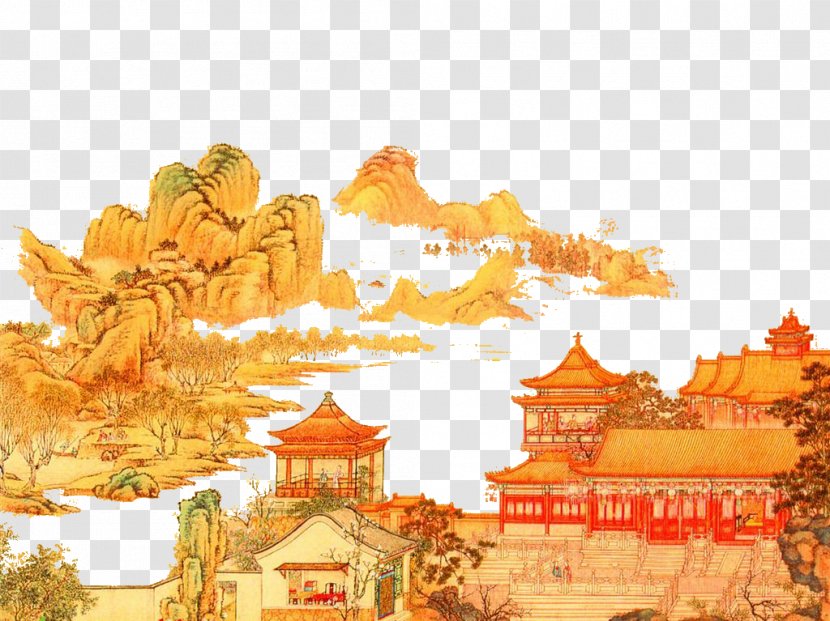China Chinese Garden Shan Shui Painting Fukei - Ancient History - Forbidden City Transparent PNG