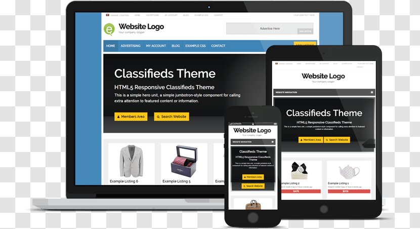 Web Page Responsive Design Classified Advertising WordPress - Business Transparent PNG