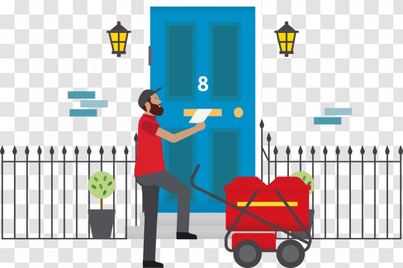 Royal Mail Door-to-door Advertising Delivery - Deliveryman Transparent PNG