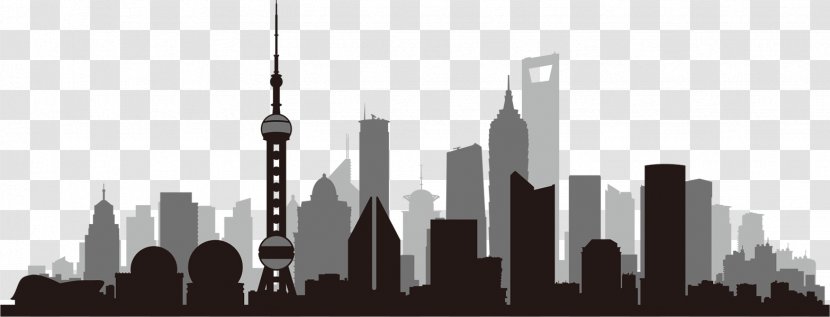 Shanghai Royalty-free Skyline - Line Art - Silhouette Transparent PNG