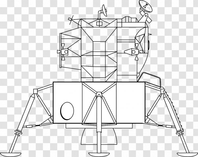 Apollo Program 11 Lunar Lander Module Space Race - Drawing - Moon Transparent PNG