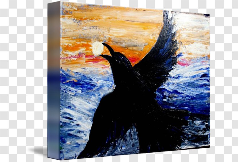 Painting Water Beak - Modern Art - Watercolor Raven Transparent PNG