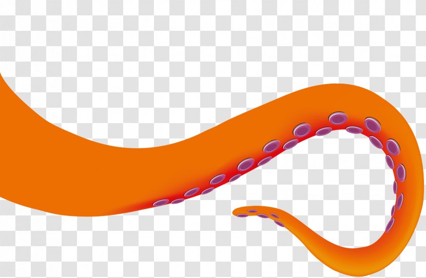 Line Clip Art - Orange - Octopus Real Transparent PNG