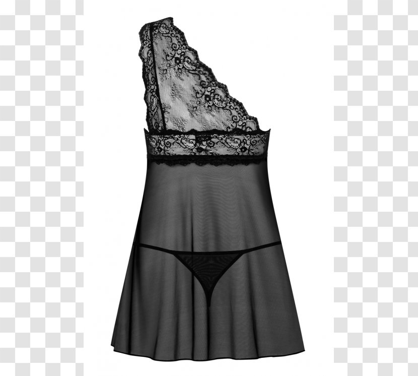 Little Black Dress Babydoll Lace Satin - Tree Transparent PNG