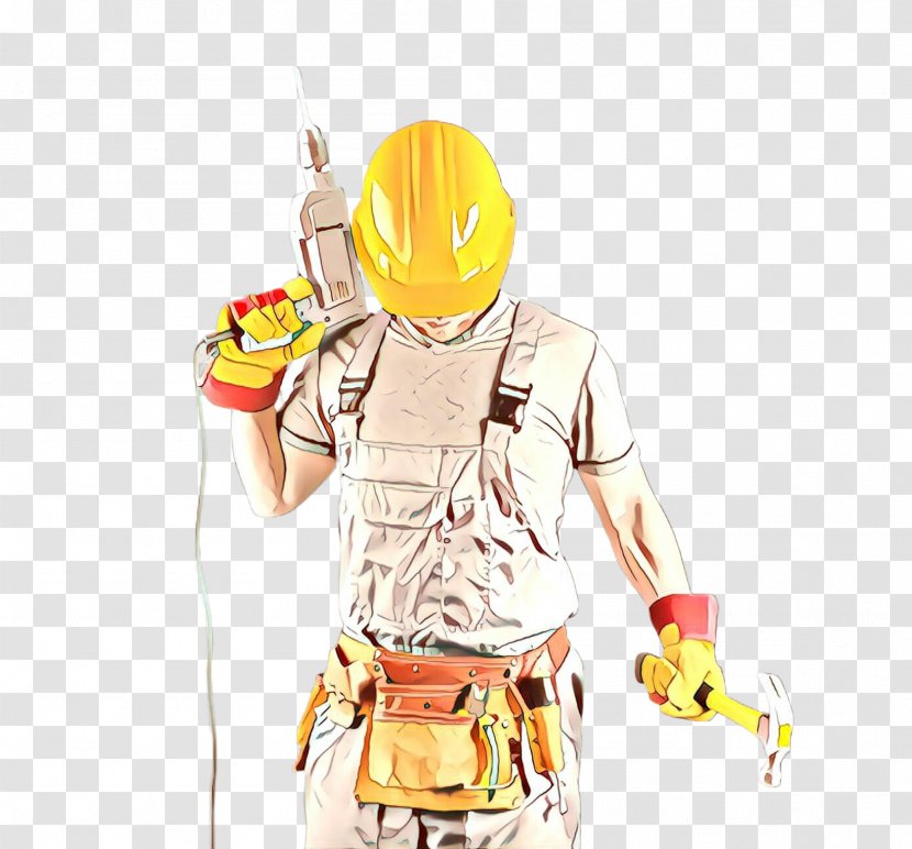 Yellow Personal Protective Equipment Costume Headgear Outerwear - Hard Hat Gesture Transparent PNG