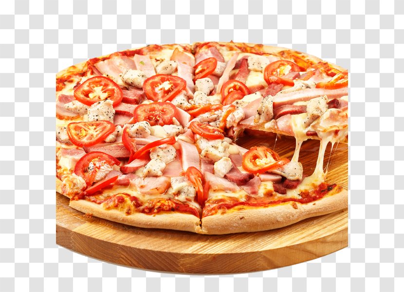 Bacon Pizza Meat Pork Mozzarella - Sausage Transparent PNG