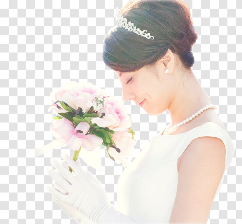Floral Design Headpiece Bride Cut Flowers Wedding - Silhouette Transparent PNG