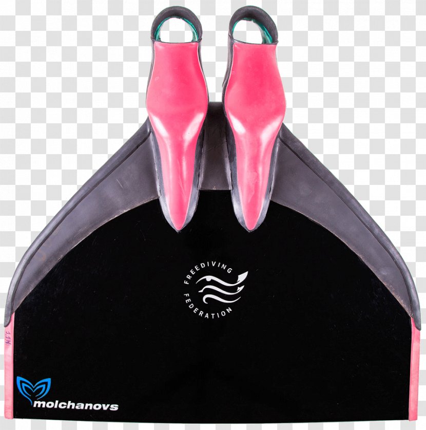 Monofin Free-diving Underwater Diving Apnea & Swimming Fins - Magenta - Yeloow Transparent PNG