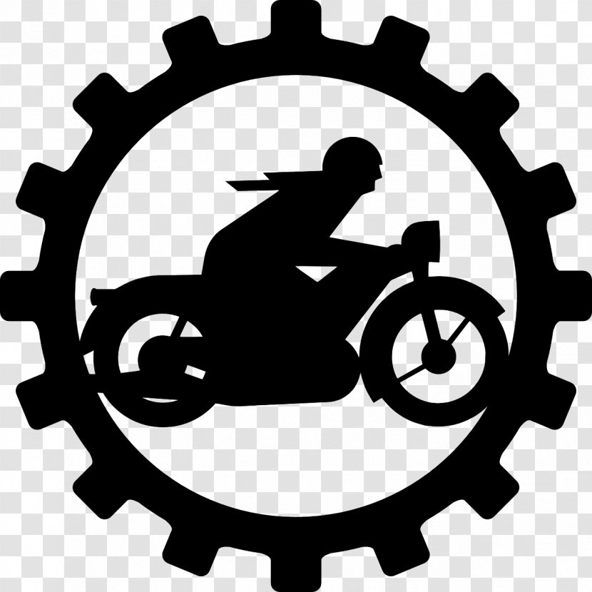 Motorcycle Helmets Bicycle Gear Clip Art - Black And White Transparent PNG