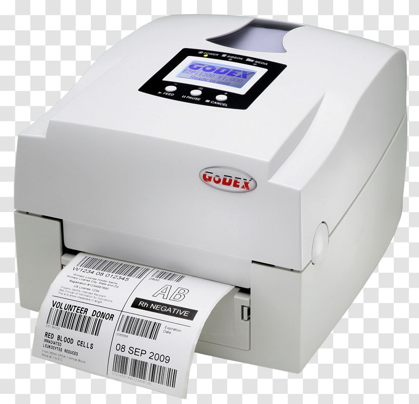 Barcode Printer Printing Godex EZPi 1200 - Electronic Device Transparent PNG